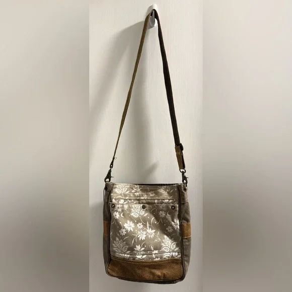 EUC Myra Bag - Blossom Print Canvas & Leather Crossbody Bag - Picture 2 of 10